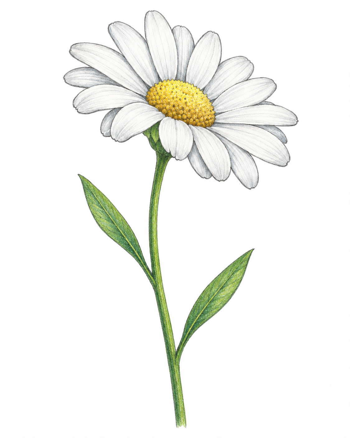 Flower in coloured pencil