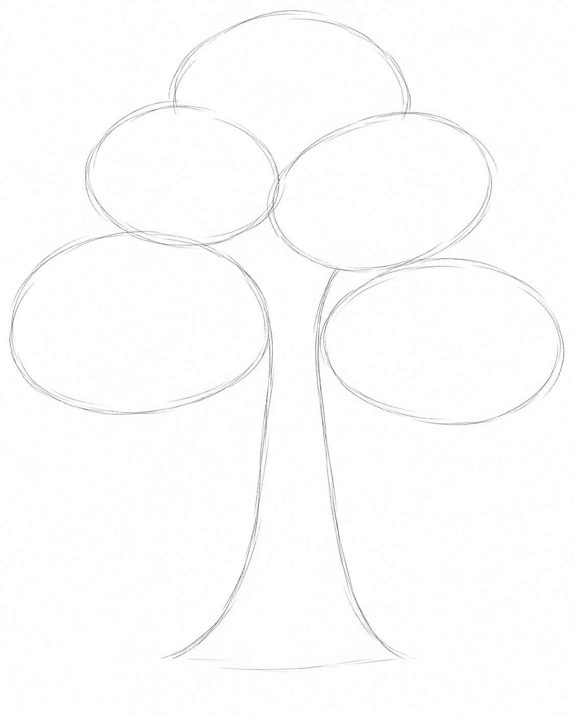 Stage 1: Place the Trunk and Canopy